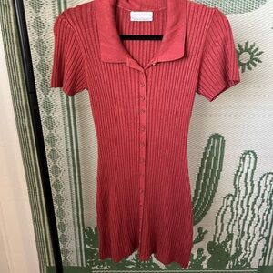 Urban Outfitters Ribbed Pink Dress